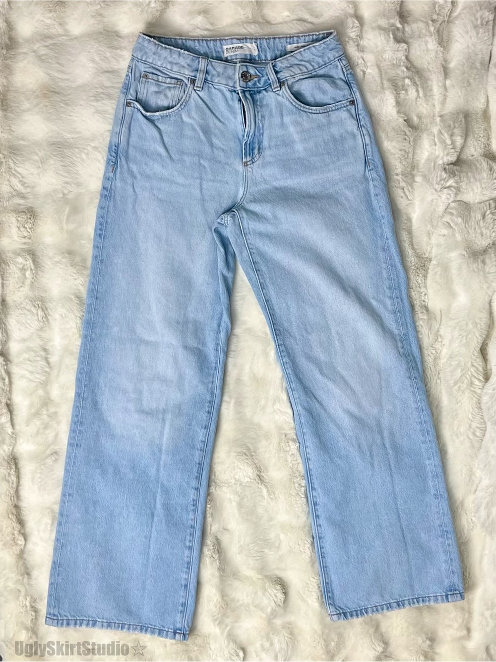 Garage Light Blue Straight Leg Women's Jeans